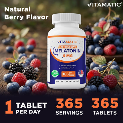 Melatonin 5 mg - 365 Fast Dissolve Tablets