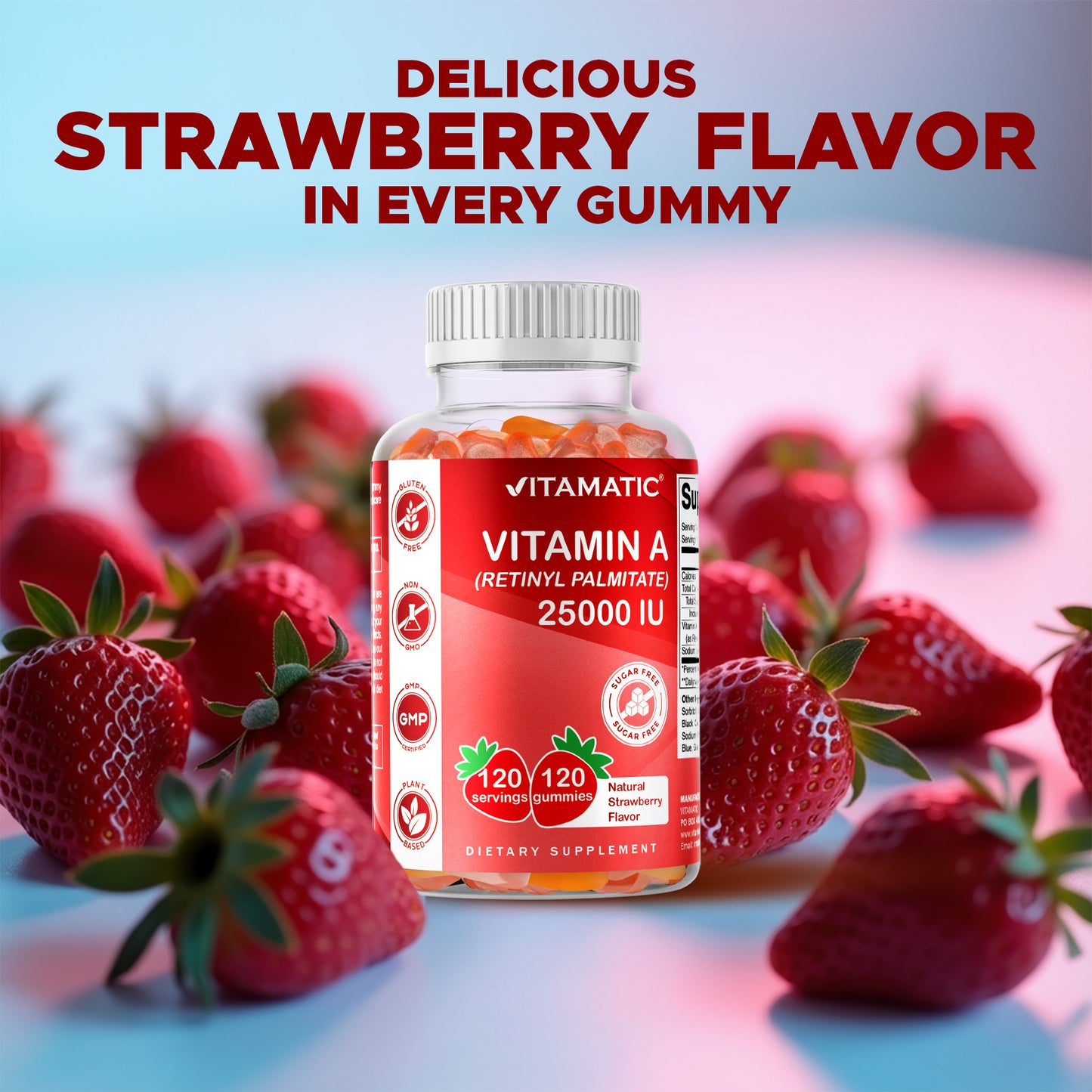 Sugar Free Vitamin A 25000 IU - 120 Gummies