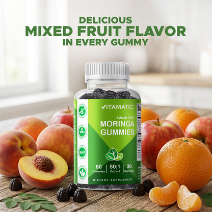 Vitamatic Sugar-Free Moringa 50:1 Extract, 60 Gummies