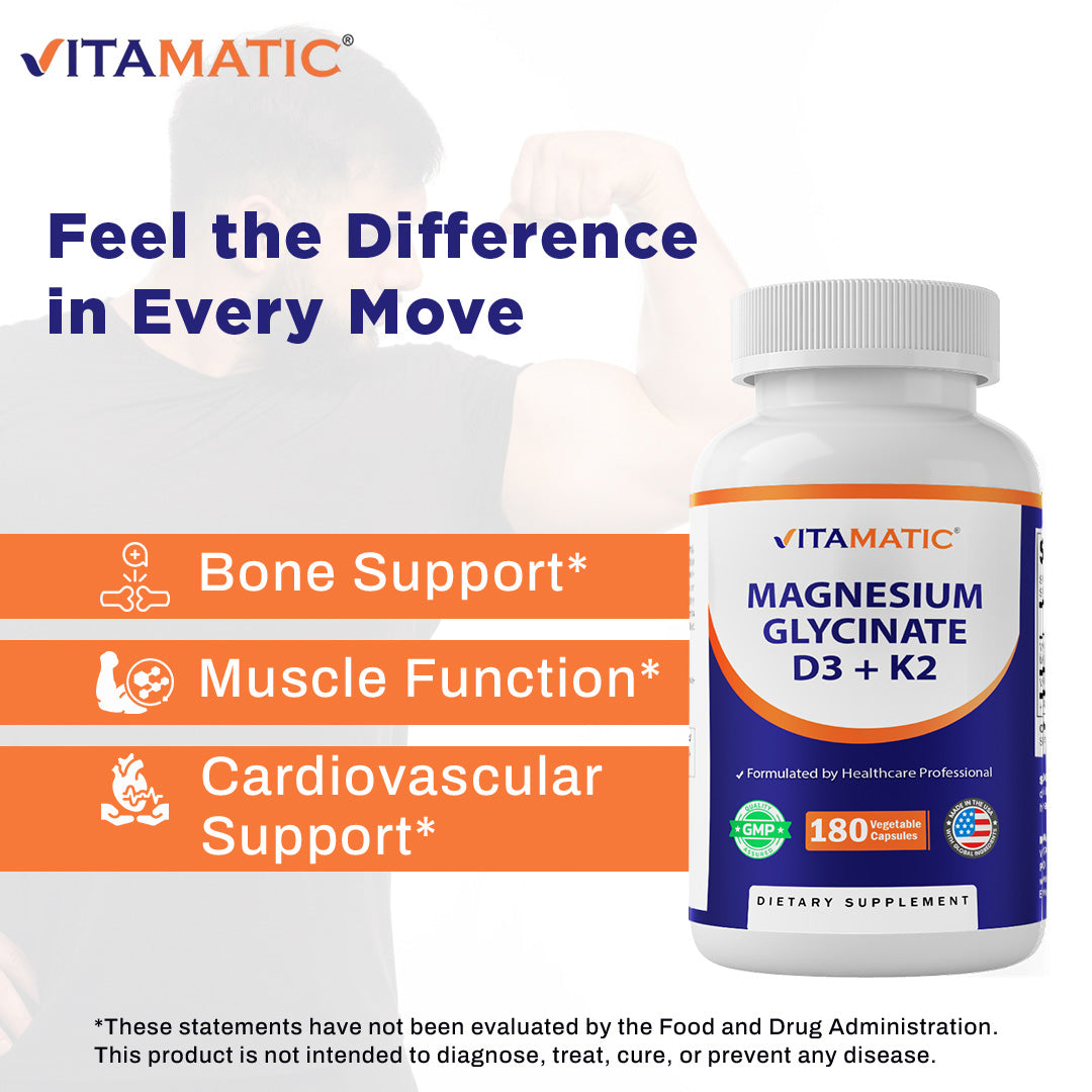 Magnesium Glycinate D3 & K2 Capsules