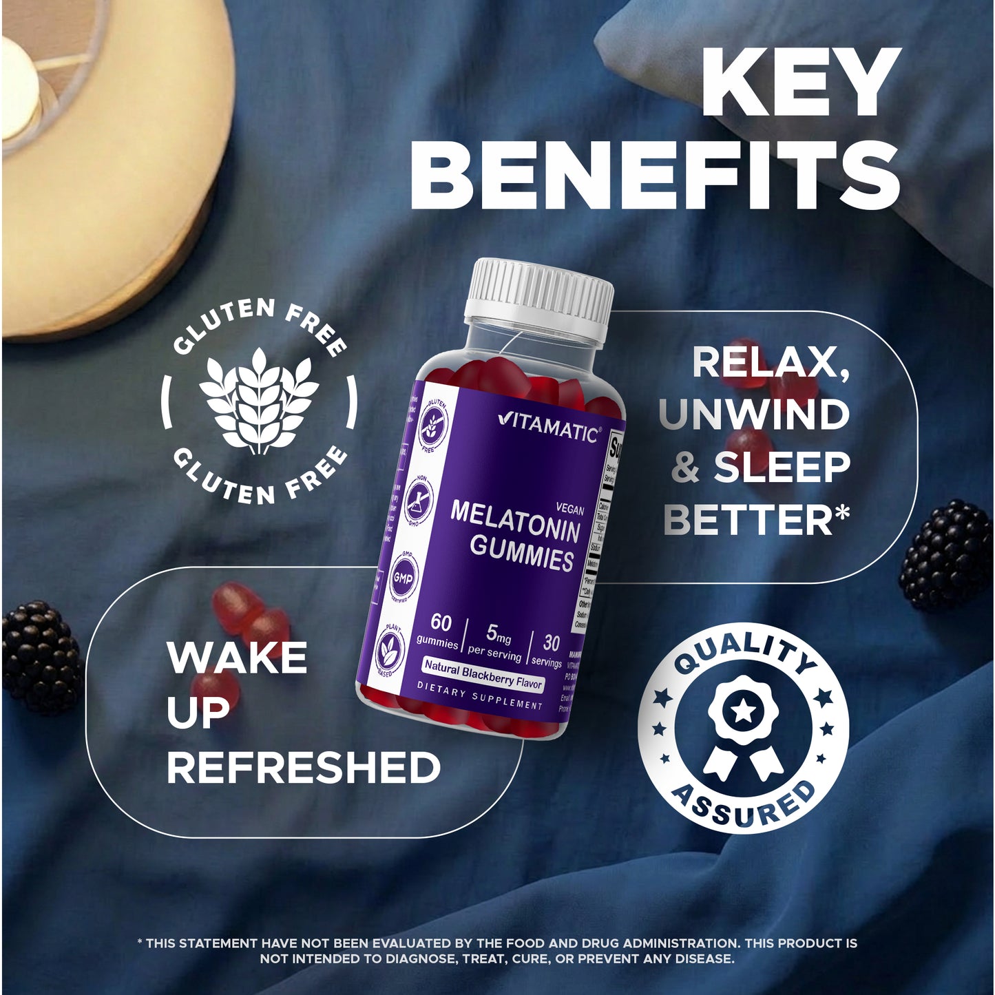 Melatonin 5 mg 60 Vegan Gummies