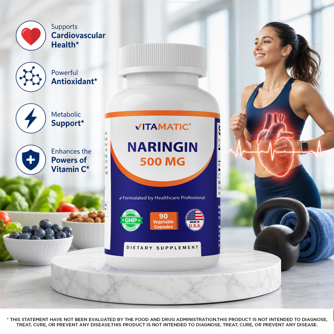 Naringin 500 mg – 90 Vegetarian Capsules – Citrus Bioflavonoid Supplement