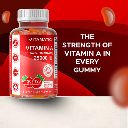 Vitamatic Sugar-Free Vitamin A 25000 IU, 120 Gummies
