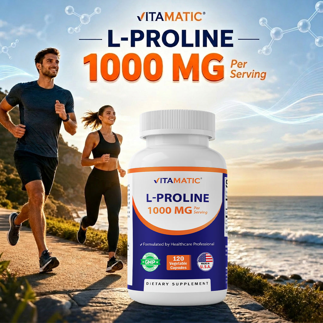 L-Proline 1000 MG Per Serving – 120 Vegetarian Capsules
