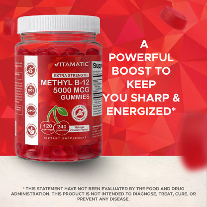 Extra Strength Vitamin B12 5000 mcg, 240 Tablets