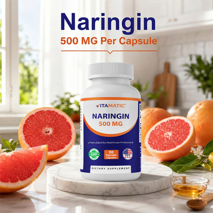 Naringin 500 mg – 90 Vegetarian Capsules – Citrus Bioflavonoid Supplement