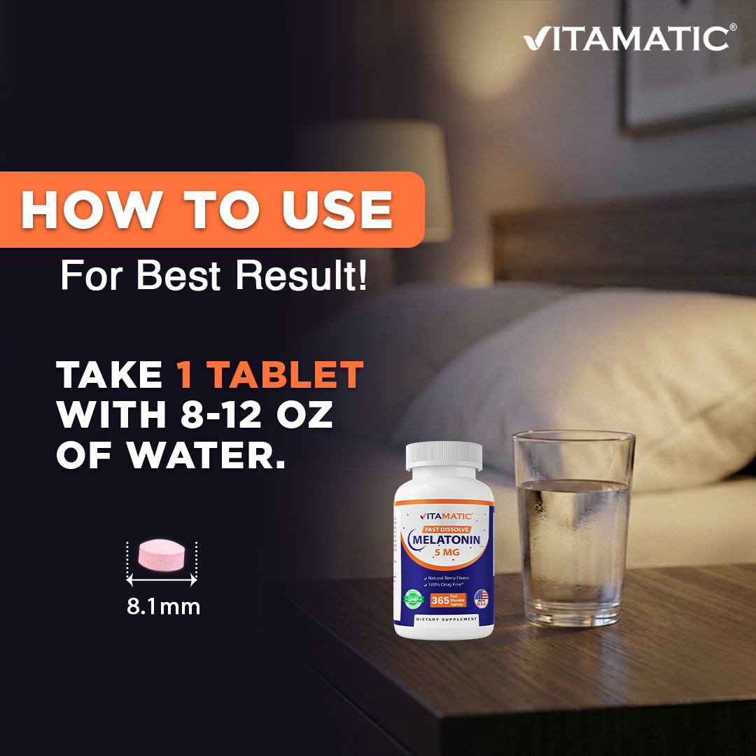 Melatonin 5 mg - 365 Fast Dissolve Tablets