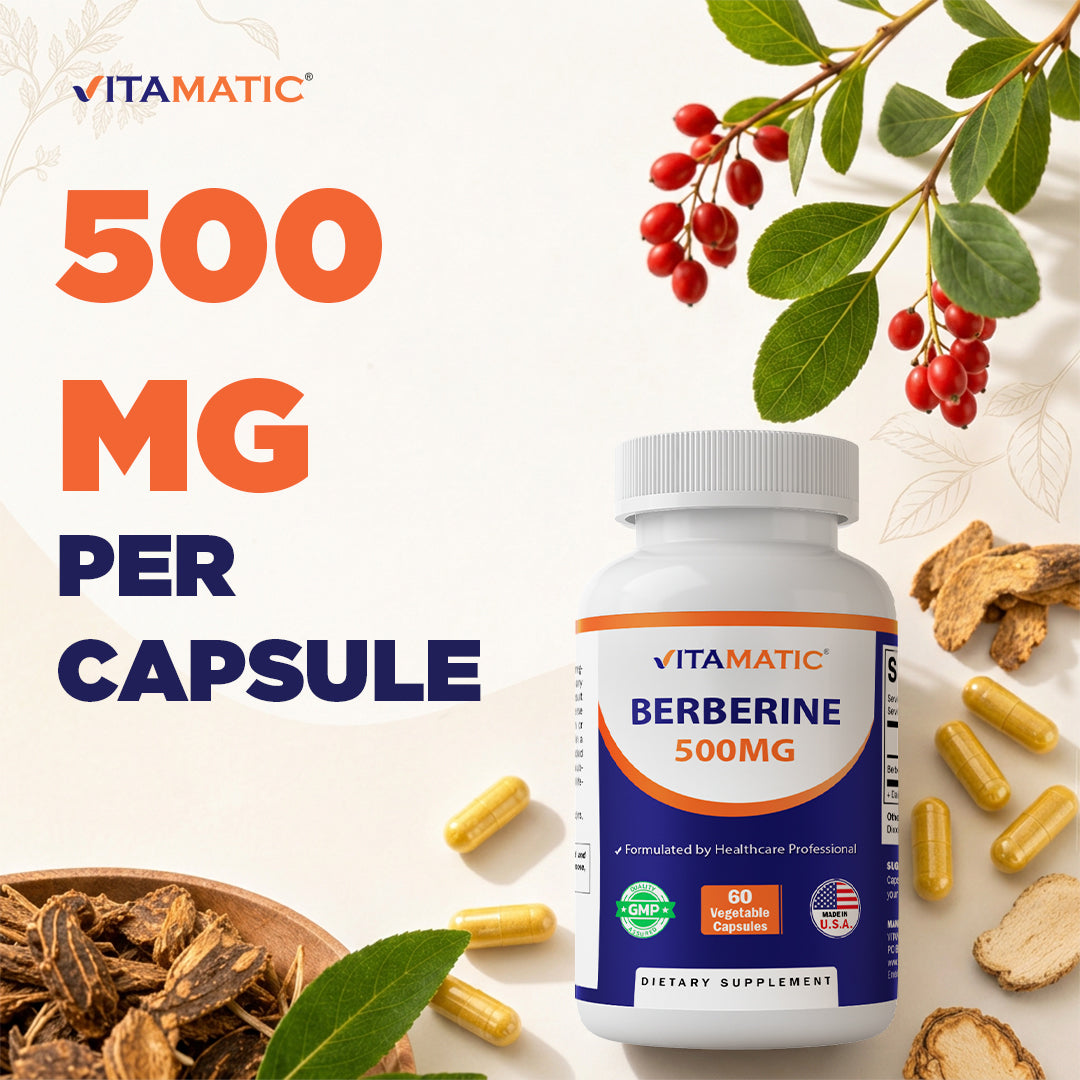 Berberine 500mg - 60 Vegetable Capsules