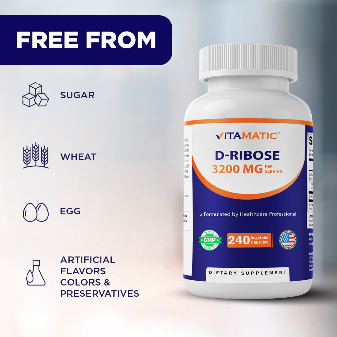 D-Ribose 3200mg per Serving Capsules