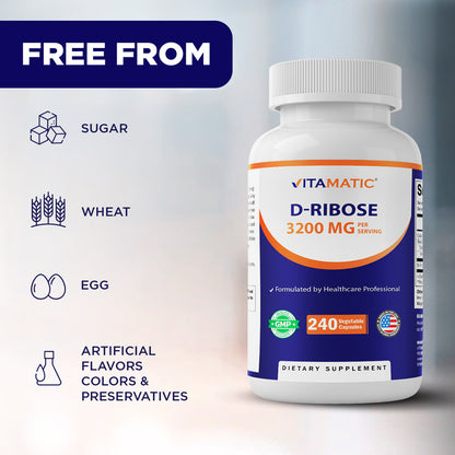 D-Ribose 3200mg per Serving Capsules