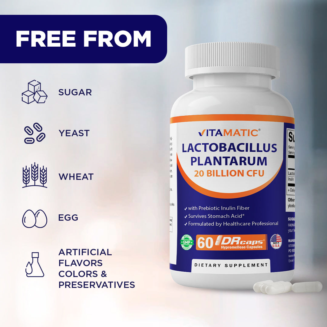 Lactobacillus Plantarum 20 Billion - 60 DR Capsule