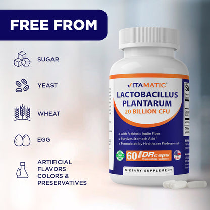 Lactobacillus Plantarum 20 Billion - 60 DR Capsule