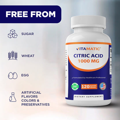 Citric Acid 1000mg Capsules