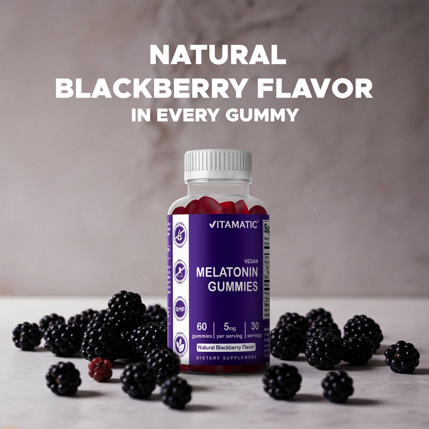 Melatonin 5 mg 60 Vegan Gummies