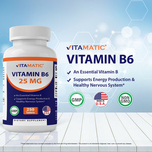 Vitamin B6 25 mg 250 Tablets