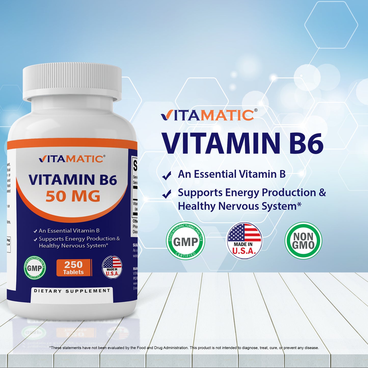 Vitamin B6 50 mg - 250 Tablets