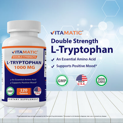 L-Tryptophan 1000mg - 120 Tablets