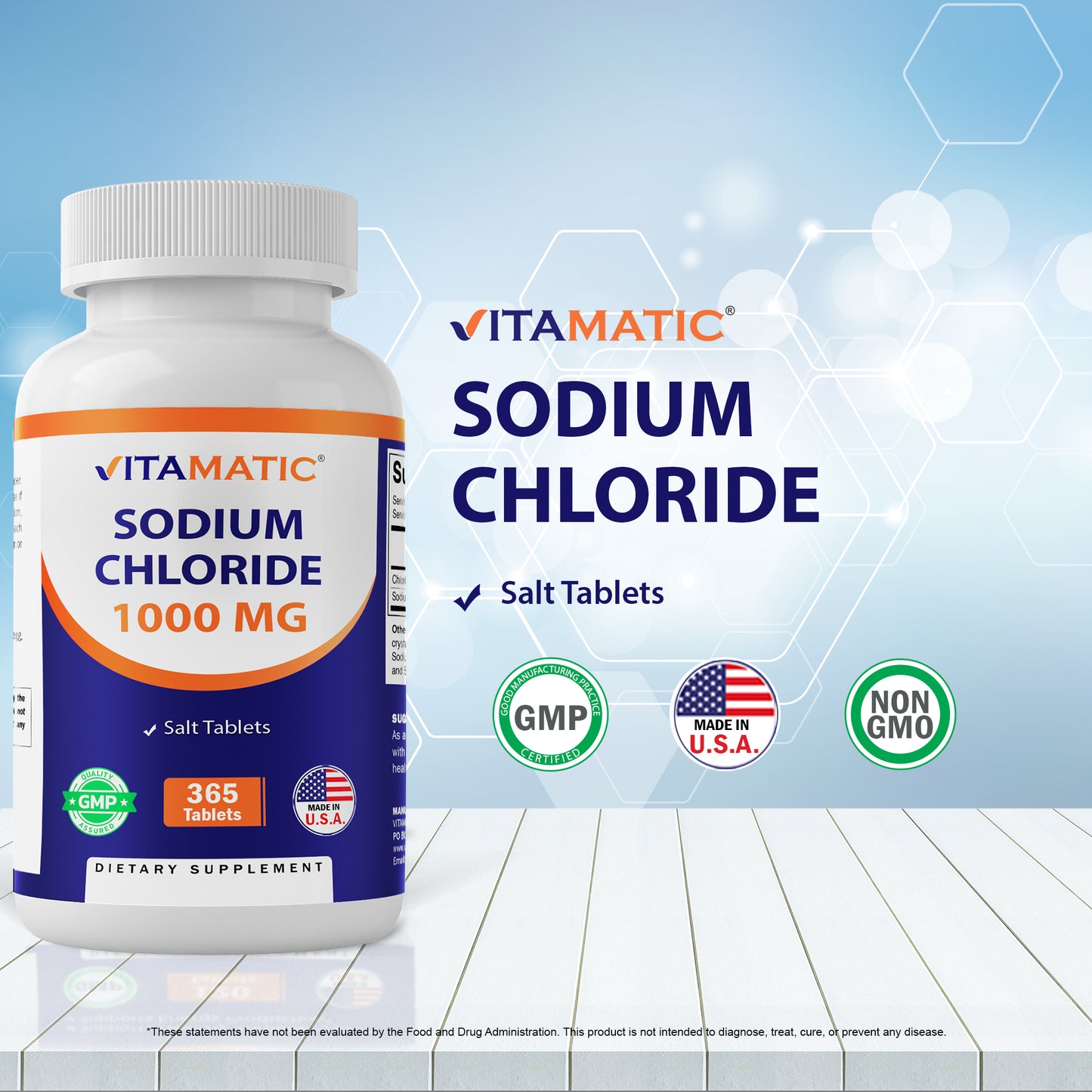 Sodium Chloride 1000mg 365 Tablets