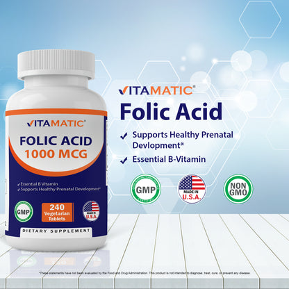 Folic Acid 1 mg - 240 Tablets