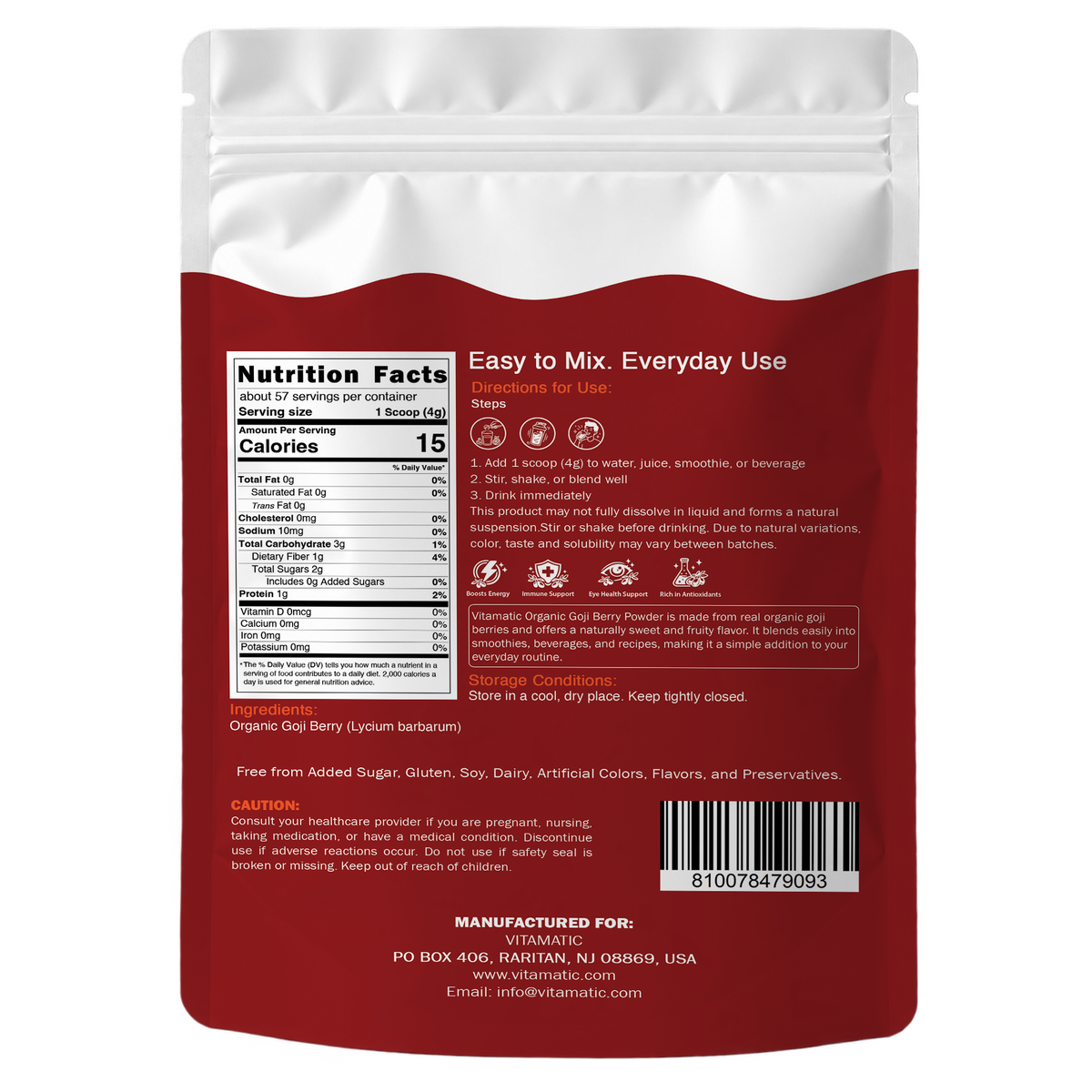 Organic Goji Berry Powder