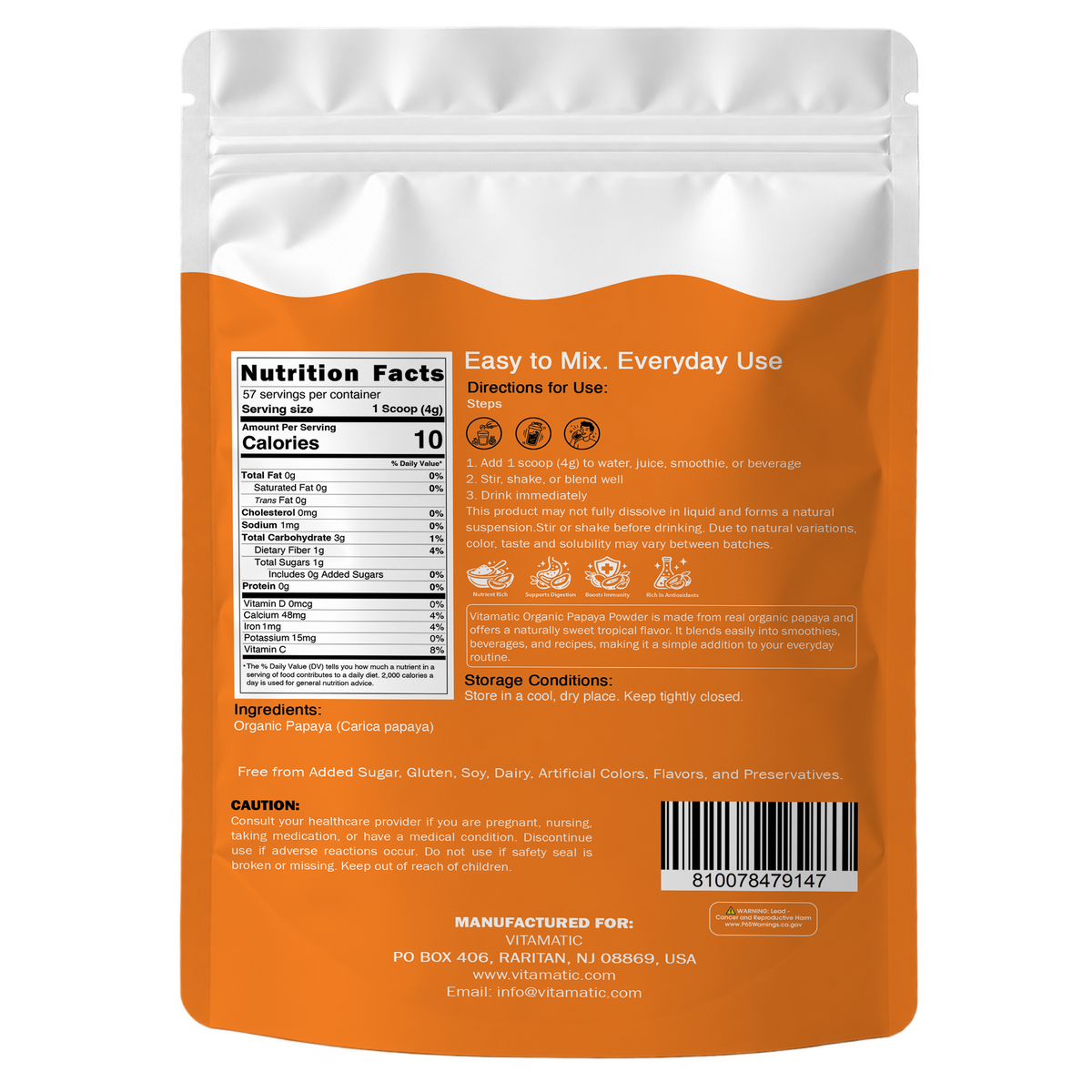 Organic Papaya Powder