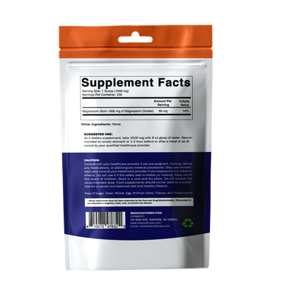 Magnesium Orotate 1000 mg per Serving 250 Grams - 250 Servings