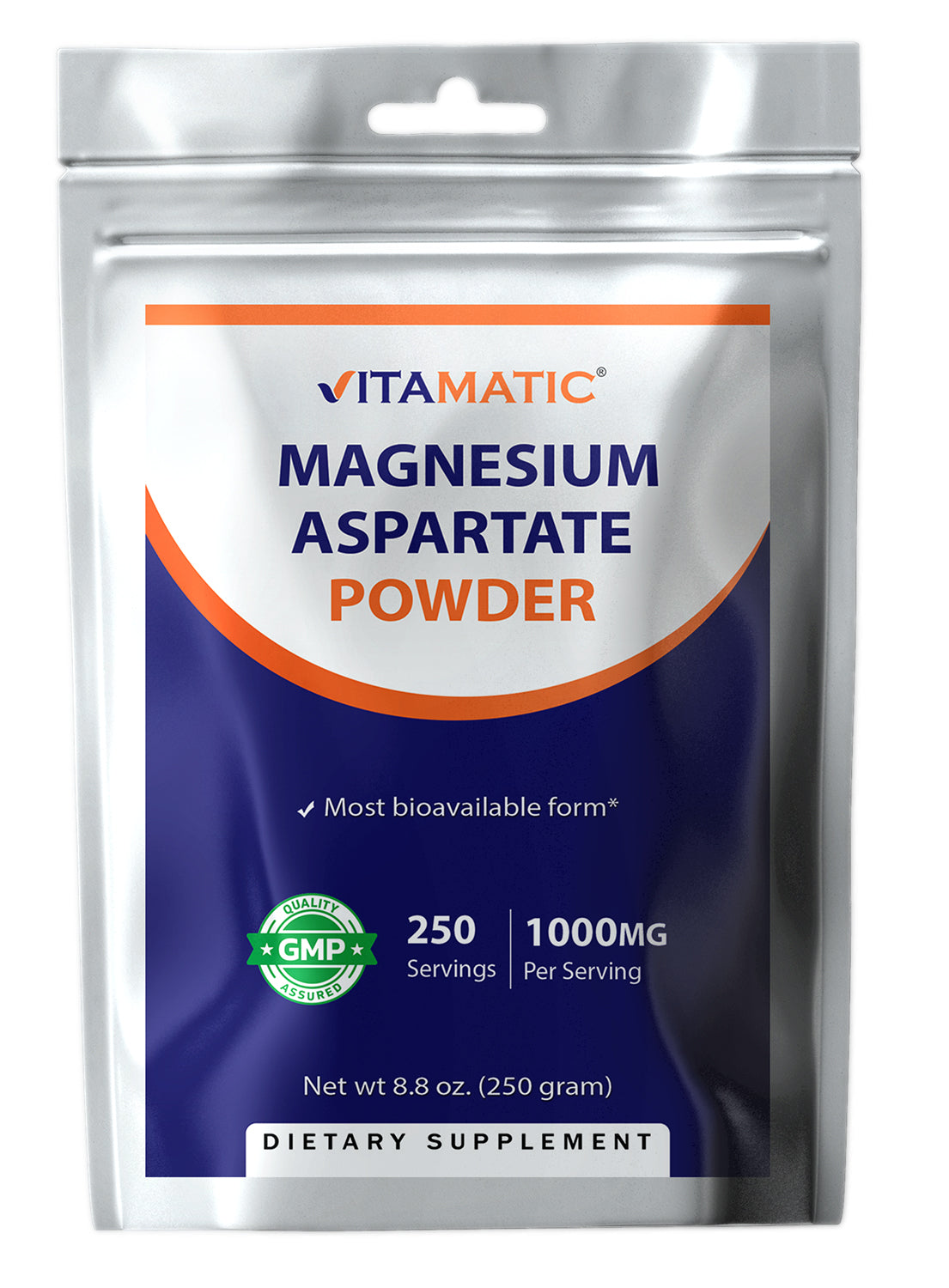 Magnesium Aspartate 250gram Powder - 250 Servings