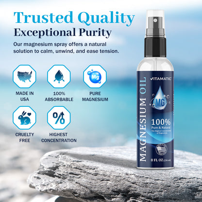 Pure Magnesium Oil Spray - 8 Oz