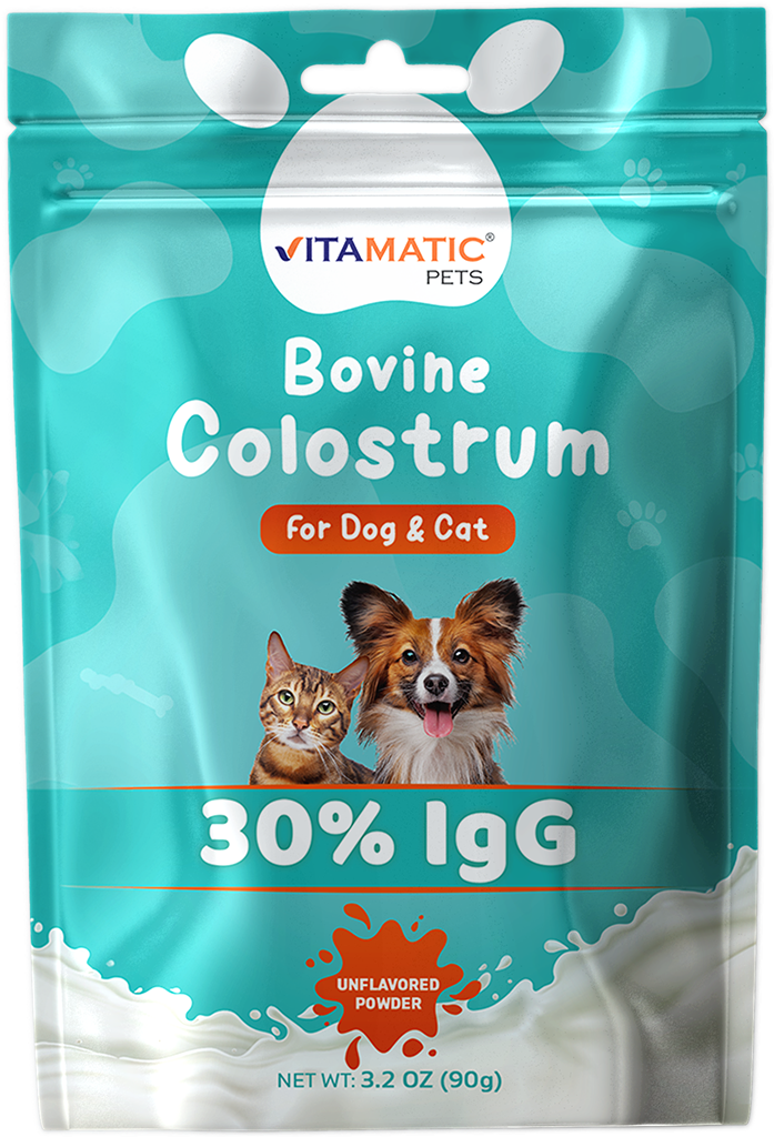 Bovine Colostrum for Dogs & Cats 30% IgG, 90g Pouch