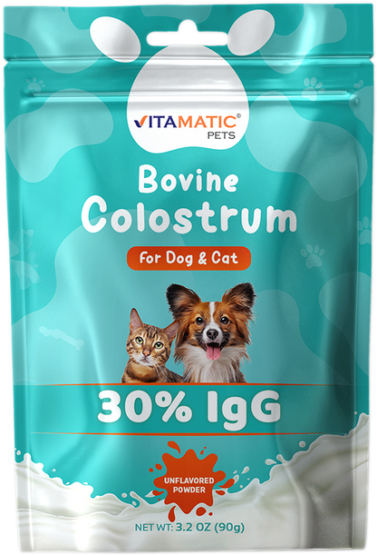 Bovine Colostrum for Dogs & Cats 30% IgG, 90g Pouch