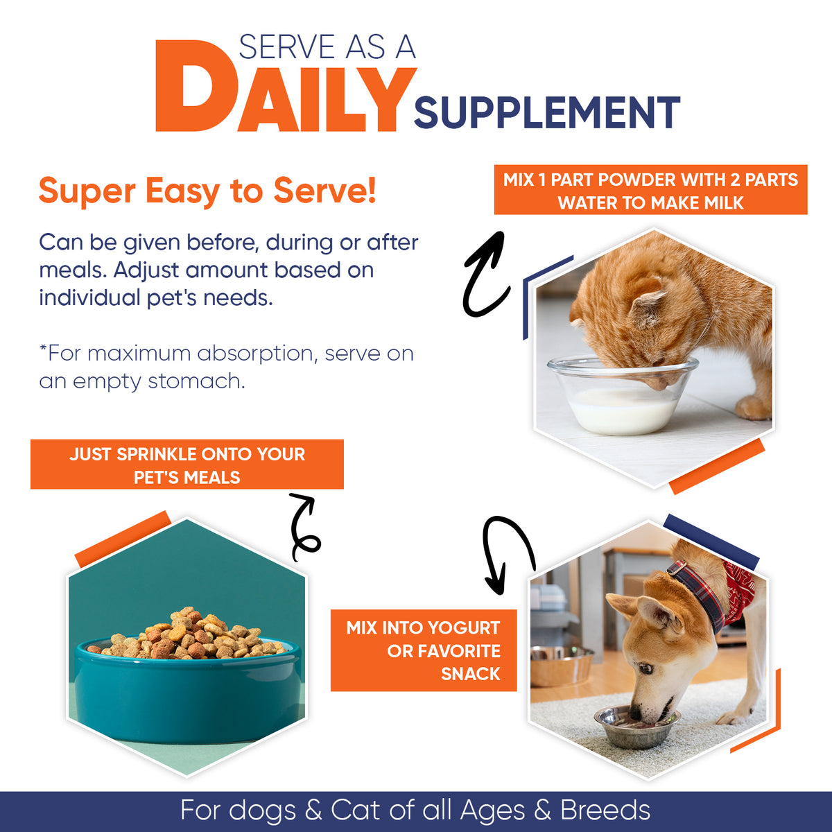 Bovine Colostrum for Dogs & Cats 30% IgG, 90g Pouch