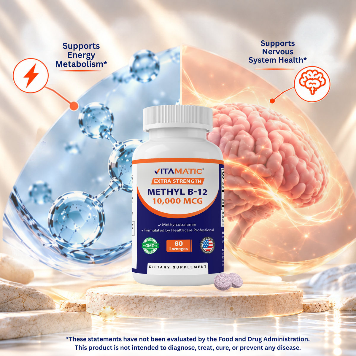 Methyl B12 10,000 mcg, 60 Lozenges