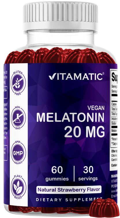 Vitamatic Melatonin 20mg Vegan Gummies, 60 Gummies