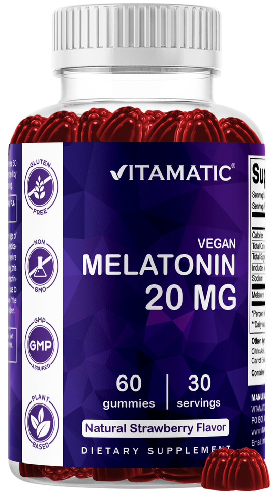 Vitamatic Melatonin 20mg Vegan Gummies, 60 Gummies