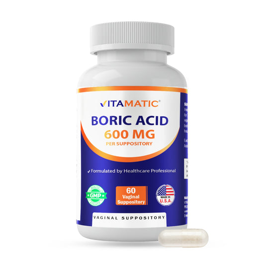 Boric Acid 600mg - 60 Vaginal Suppository