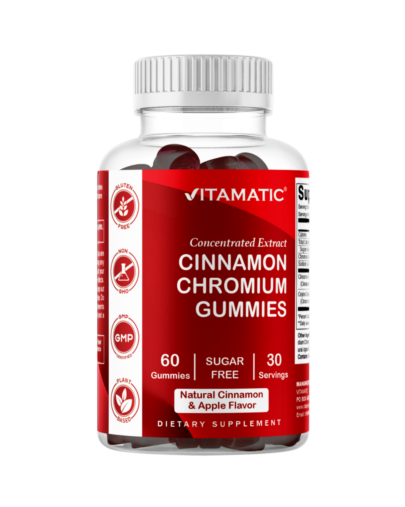 Sugar Free Cinnamon with Chormium 60 Gummies