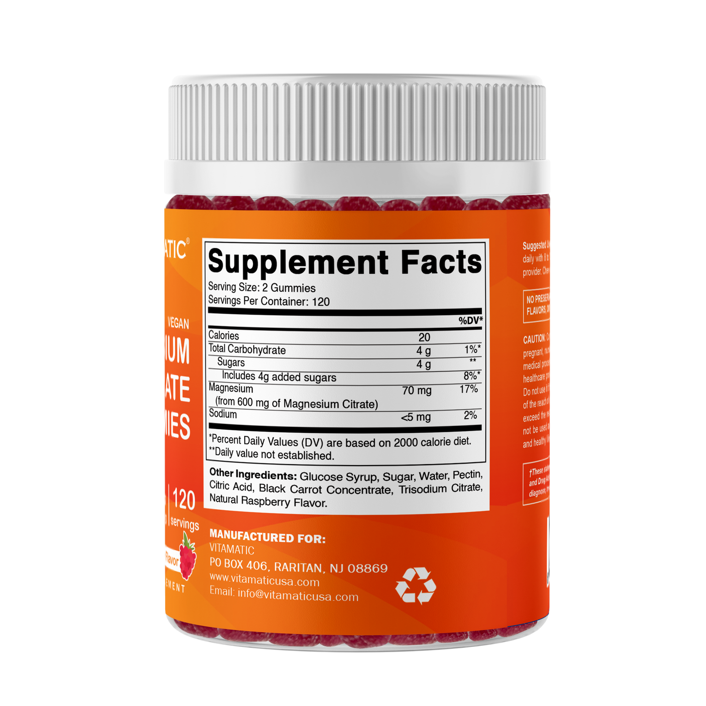 Magnesium Citrate Gummies 600mg per Serving - 240 Count