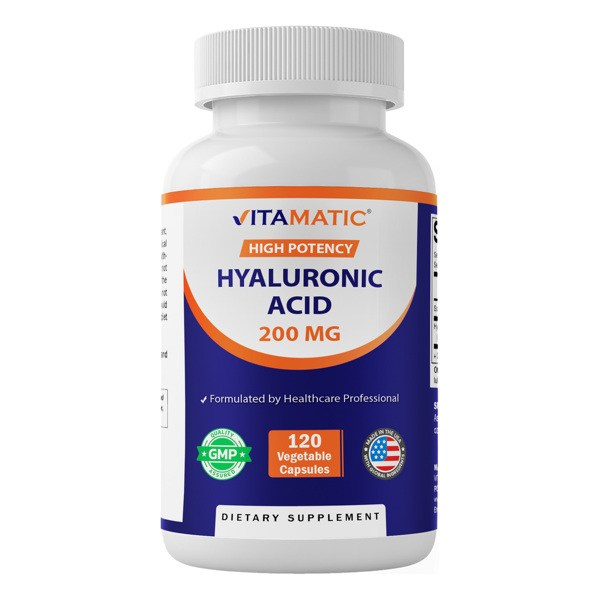 Hyaluronic Acid 200mg, 120 Capsules