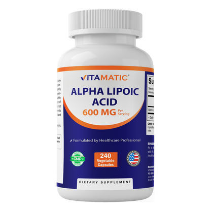 Alpha Lipoic Acid 600mg Per Serving, 240 Capsules