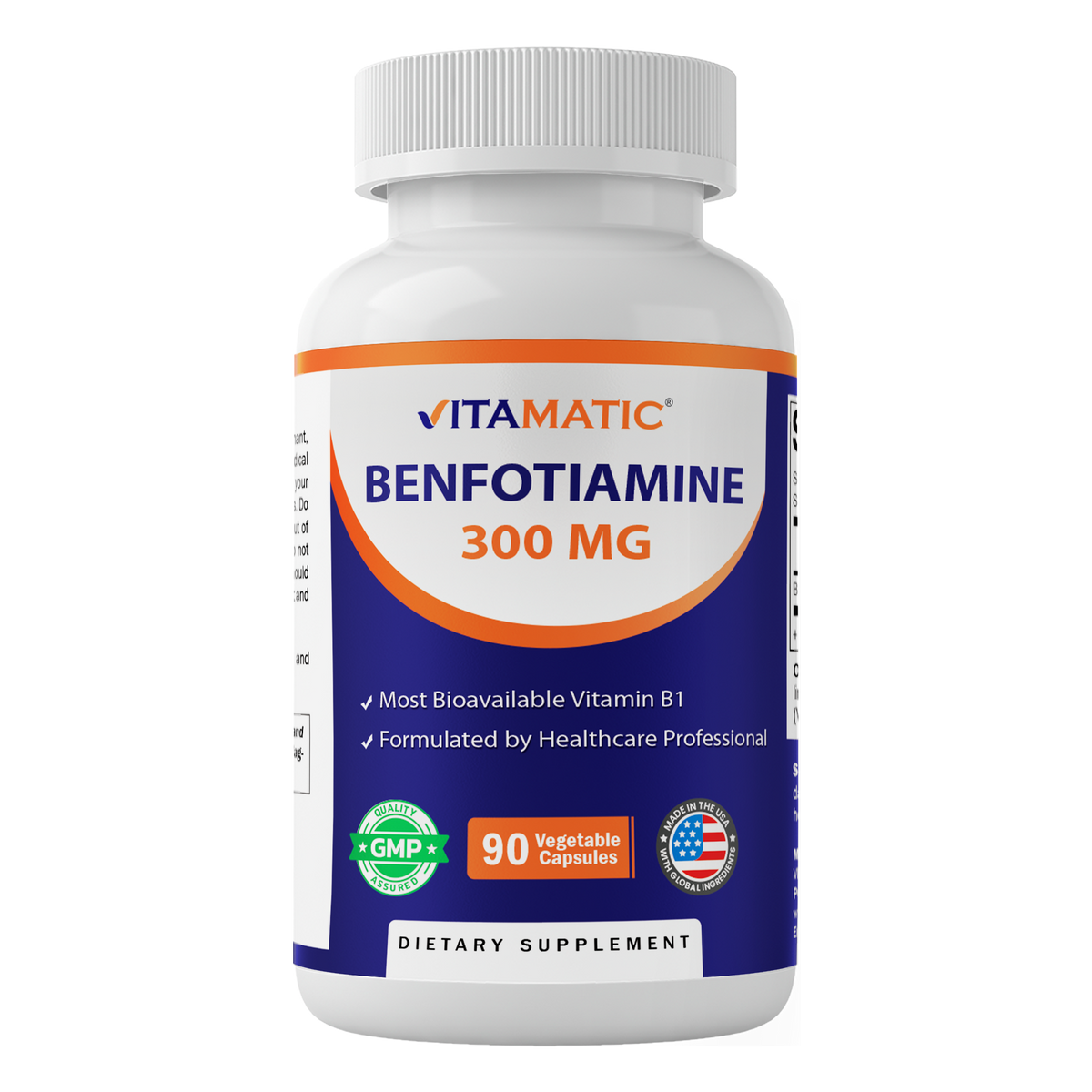 Benfotiamine 300mg Supplement, 90 Veg Capsules