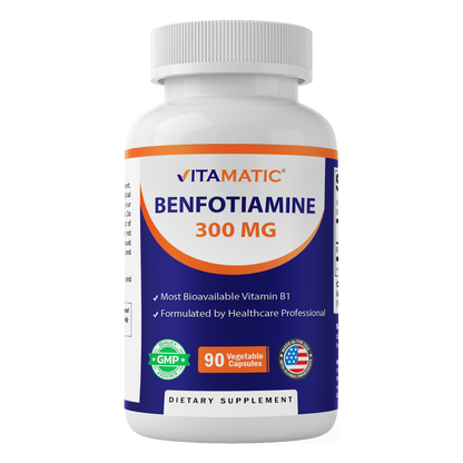 Benfotiamine 300mg Supplement, 90 Veg Capsules