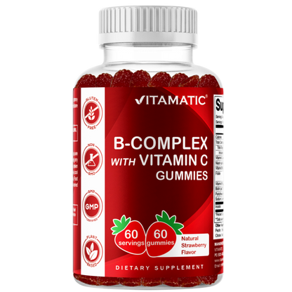 Vitamatic B-Complex with Vitamin C, 60 Gummies