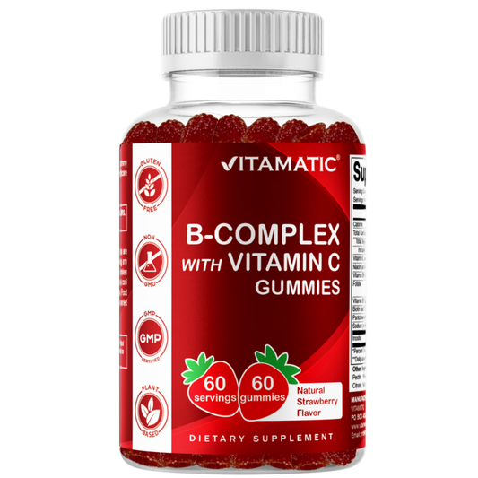 Vitamatic B-Complex with Vitamin C, 60 Gummies