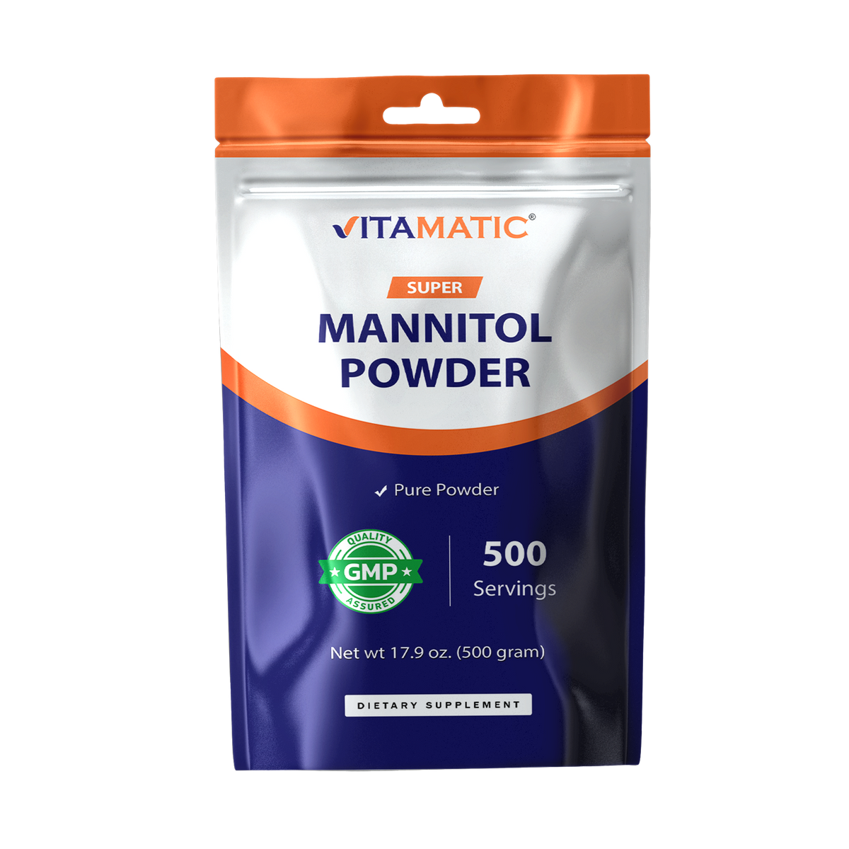 Mannitol Powder 1000mg Per Serving, 500g Pouch