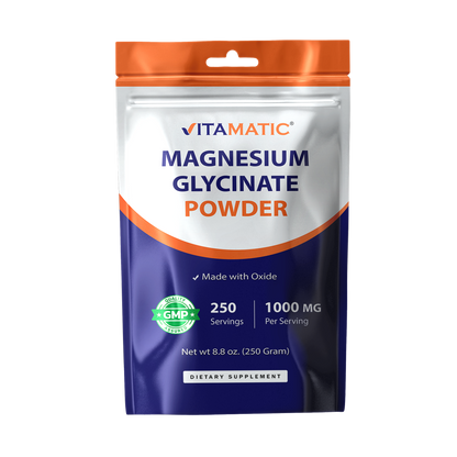 Magnesium Glycinate + Oxide Powder, 250g Pouch