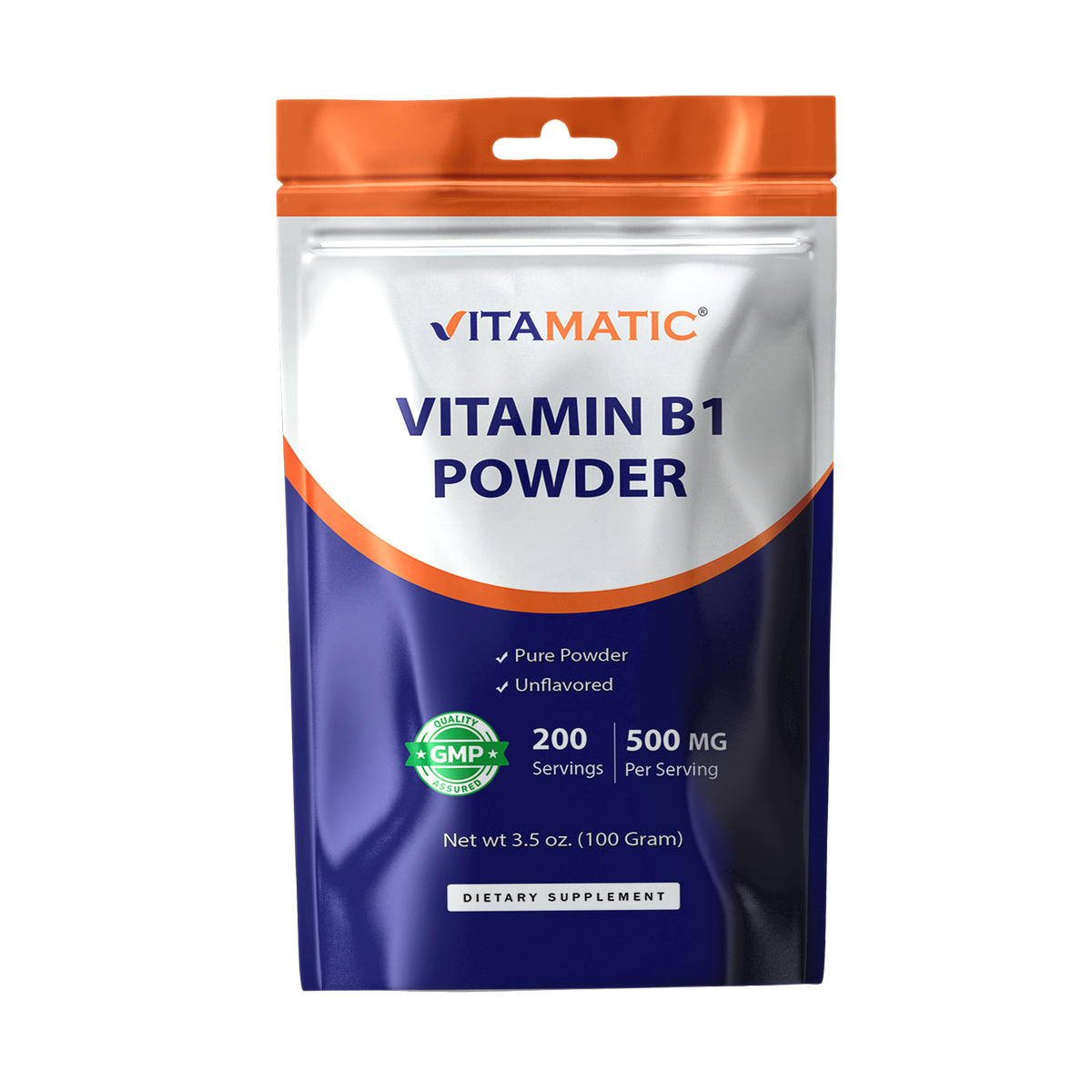 Vitamin B1 Powder Thiamine Mononitrate, 100g Pouch