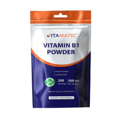 Vitamin B1 Powder Thiamine Mononitrate, 100g Pouch