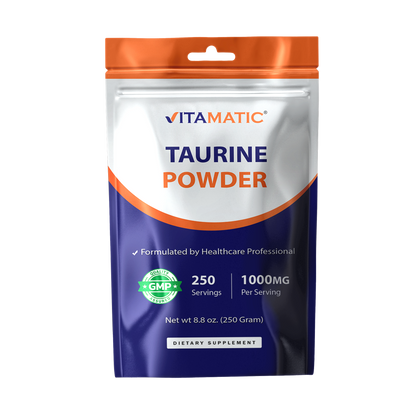 Pure Taurine Powder 1000mg, 250 Servings Pouch