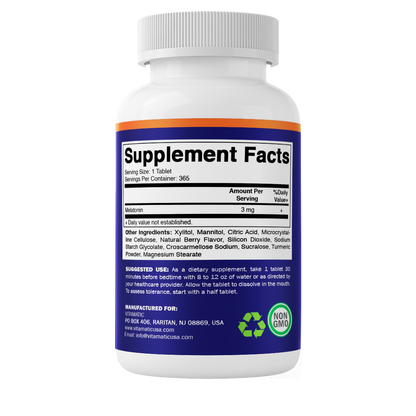 Melatonin 3mg - 365 Fast Dissolve Tablets