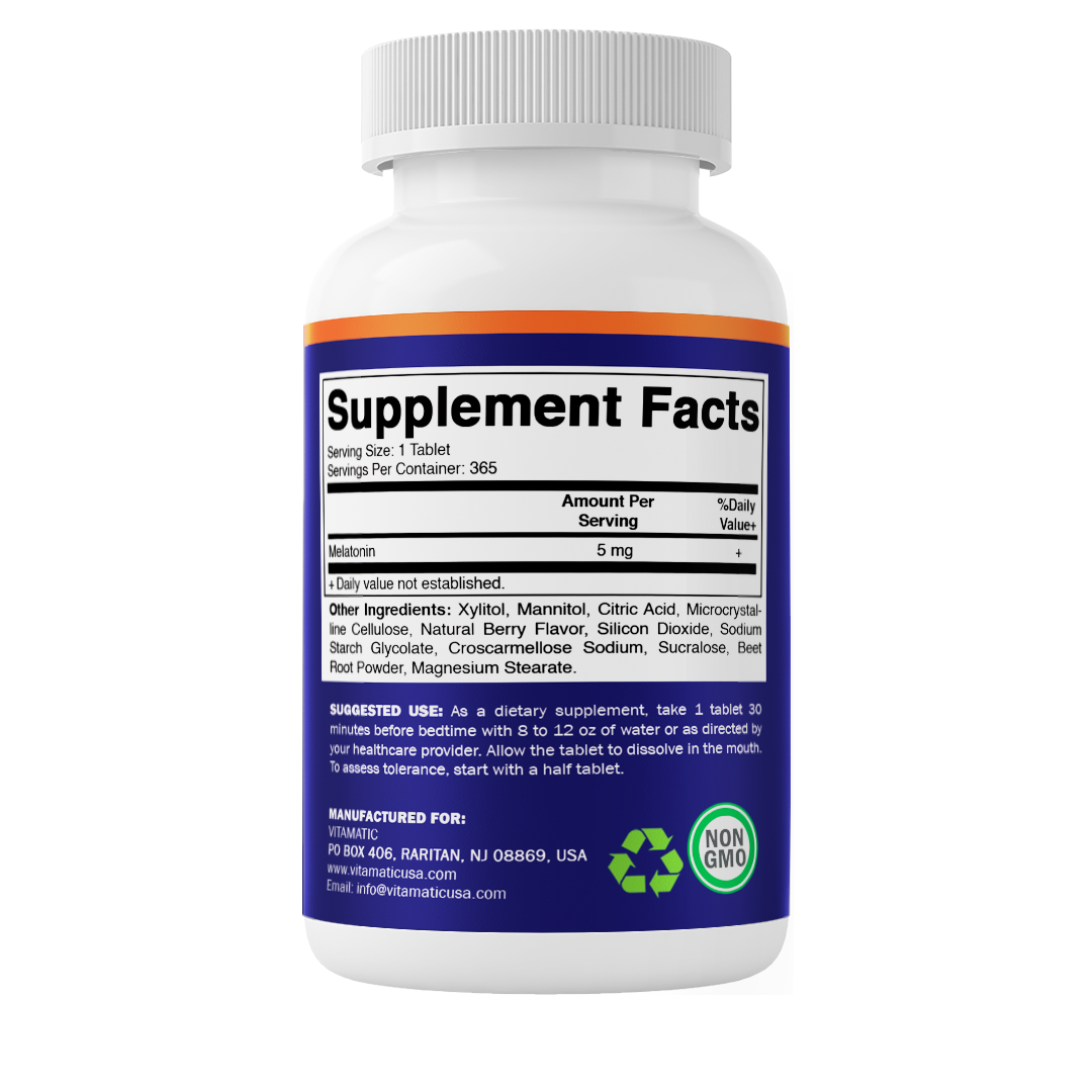 Melatonin 5 mg - 365 Fast Dissolve Tablets